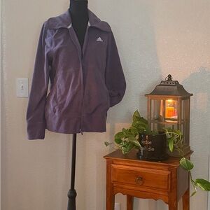 adidas Purple Full-Zip Bomber Jacket